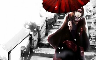 Naruto Shippuden Akatsuki Uchiha Itachi Umbrellas Wallpaper