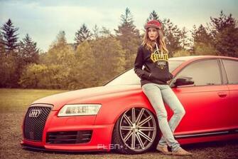 Girl With Audi Car Wallpaper Red Cars