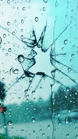 Broken Glass Rain Drops 4k Ultra HD Mobile Wallpaper