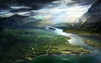 Heavenly Landscape Wallpaper Space Elephant