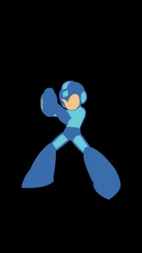 Mega Man Outline iPhone Wallpaper
