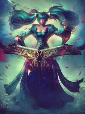 Anime Girls Blue Hair Realistic League Of Legends Sona