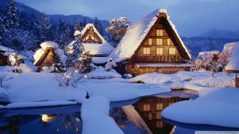 Winter Chalet Ultra HD Desktop Background Wallpaper For 4k UHD Tv