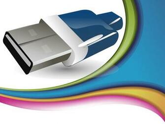 Blue Usb Device Connector Background Technology Templates