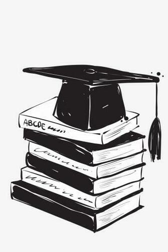 Book Hat Bachelor Cap Graduation Season Element Png Transparent