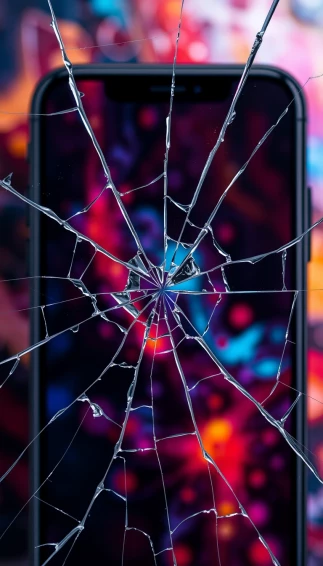 Cracked Phone Screen Wallpaper