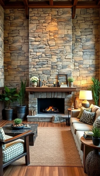 Faux Stone Wallpaper