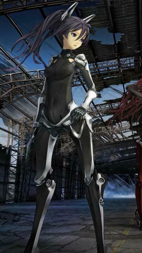 Anime Girls Costumes Posture Street Wallpaper