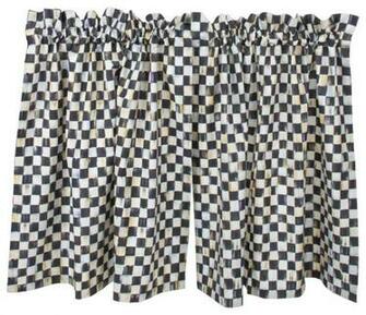 Courtly Check Caf Curtains Mackenzie Childs Eclectic