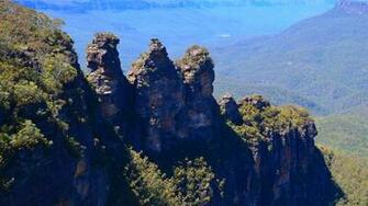 Three Sisters At Katoomba Nsw Computer Wallpaper Desktop Background