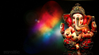 Ganapati Ganesh In Space Lighten Background Wallpaper