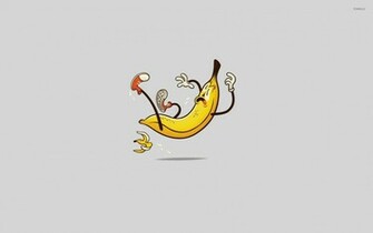 Banana Slipping On A Peal Wallpaper Funny