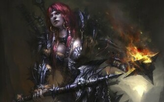 Games Redheads Fantasy Art Armor Barbarian Artwork HD Wallpaper