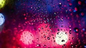 Wallpaper City Light Bokeh Glare Rain Night 4k