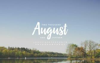 August Desktop Calendar Wallpaper Paper Leaf