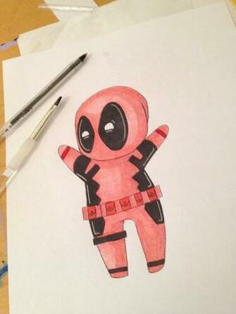 Deadpool Chibi By Theacrylicdreamspace