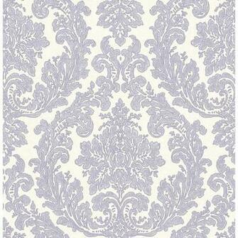 Brewster Reims Lavender Damask Wallpaper The Home Depot
