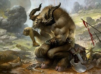 Pensive Minotaur By Velinov