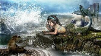 Cute Mermaid Wallpaper High Definition Quality Widescreen