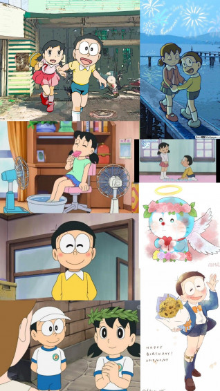 Wallpaper Cute Nobita Shizuka Love Image Cho T Nh Y U C A B N