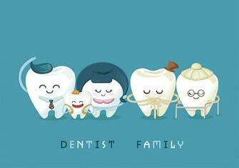 Cute Cartoon Teeth Family Vector People