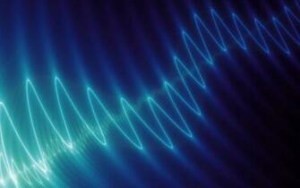 Blue Waveform Wallpaper