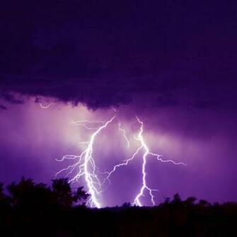 Purple Lightning iPad Wallpaper