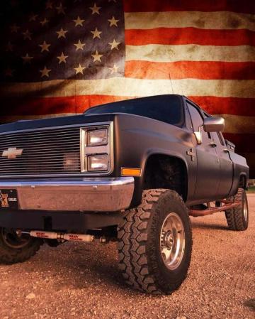 Square Body Chevy K30 Crew Cab Jacked Up Trucks