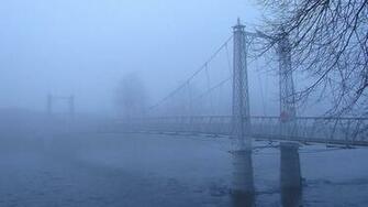 Bridge In Fog Wallpaper