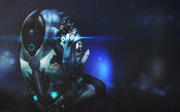 Helmet Broken Rain Sci Fi Astronaut Cracked Eyes Wallpaper
