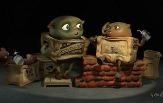 Wallpaper Box Toy Watch Alarm Clock Art Bear Boxtrolls
