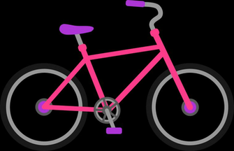 Pink And Purple Bicycle Clip Art
