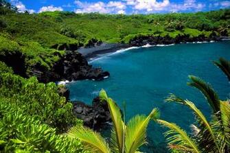 Black Sand Beach Hawaii Wallpaper