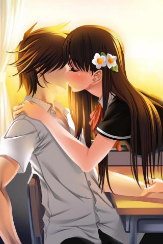 Young Couple S Kiss Desktop Pc And Mac Wallpaper