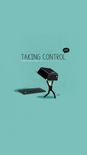 Taking Ctrl Computer Pun Wallpaper Funny Puns