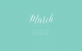 March Desktop Wallpaper Calendar For
