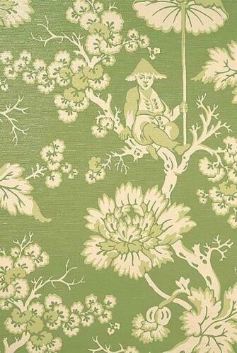 Scalamandre Parapluie Wallpaper Glorious Green Ii