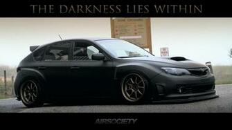 Airsociety Subaru Wrx Sti Matte Black Work Emotion Bagged Air