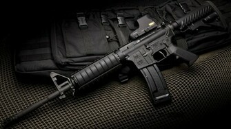 Guns Wallpaper Image HD M16 Rifle