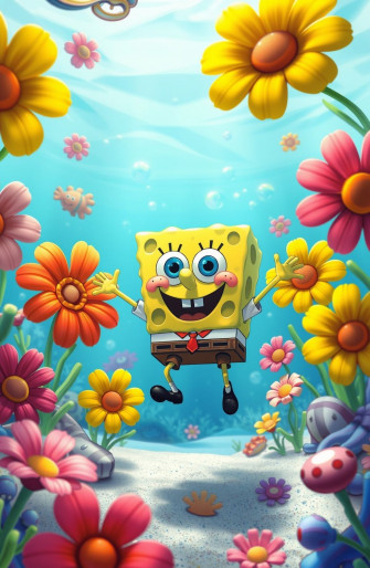 Spongebob Flower Background