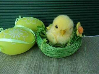 Wallpaper Easter Chick With Eggs