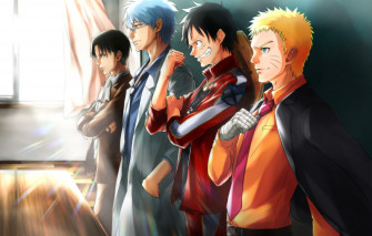 Wallpaper Guys Naruto One Piece Crossover Gintama