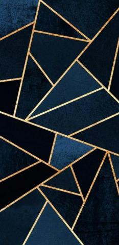 Blue And Gold Marble Wallpaper On
