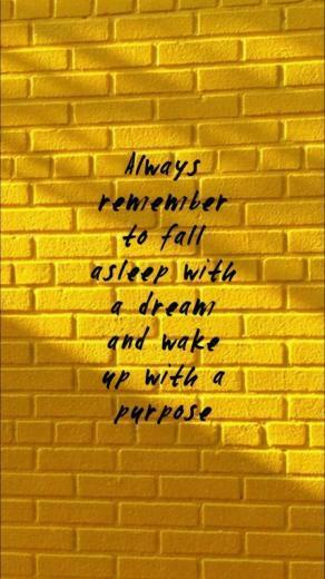 Always Remember To Fall Asleep With A Dream And Wake Up