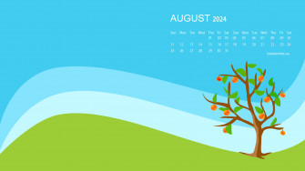 August Desktop Wallpaper Calendar