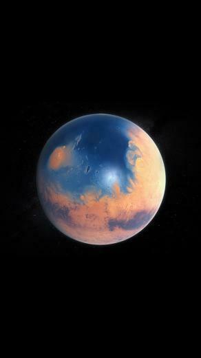 Earth Planet Art Illust Dark iPhone Wallpaper