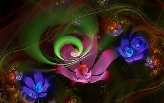 Neon Flower Live Wallpaper Beautiful Abstract Rotating Flowers 3d