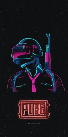 Pubg Neon Light Wallpaper Badass