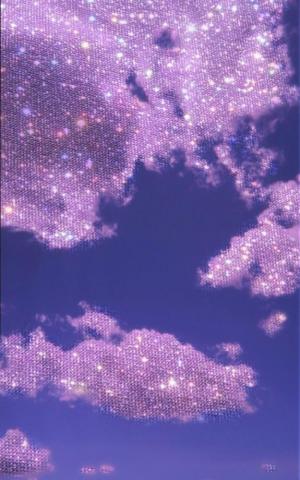Pink Clouds From My Windows With Glitters Sparkle