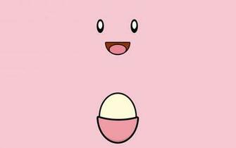 Chansey Minimalism Pink Background Wallpaper Anime